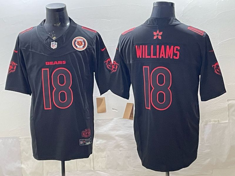 Men 2026 Chicago Bears #18 Williams Black 4th generations Nike Limited NFL Jersey 05->chicago bears->NFL Jersey